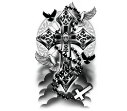 Plakbare Tattoos Cross