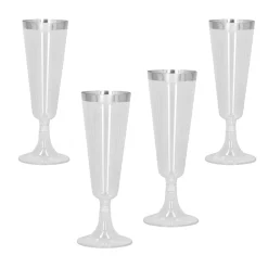 Plastic Champagneglazen 4st