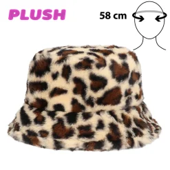 Pluchen Bucket Hat Panter