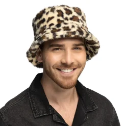 Pluchen Bucket Hat Panter