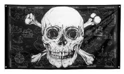 Polyester vlag Piraten 90x150cm