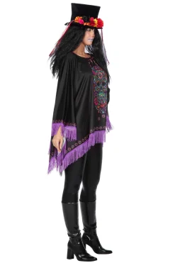 Poncho Day of the Dead Paars
