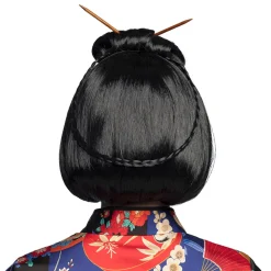 Pruik Chinese courtesan met haarstokjes