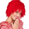 Pruik Clown Fuzzy rood