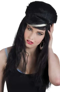 Pruik ''Rebel'' Amy - zwart