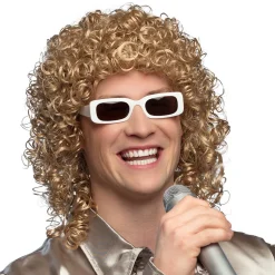 Pruik Zanger met bril