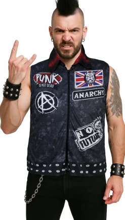 Punk vest voor heren