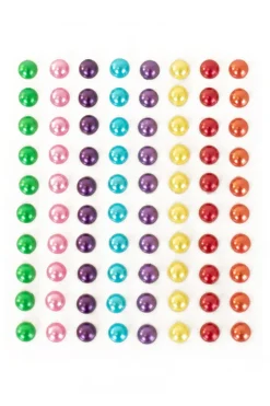 PXP Professional Colours Decoratiestickers rondje pearl 80 stuks assort