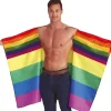 Regenboogvlag cape met sleeves 145x90cm