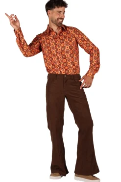 Ribcordbroek 70's voor Heren