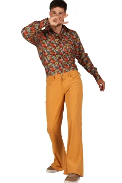 Ribcordbroek 70's voor Heren