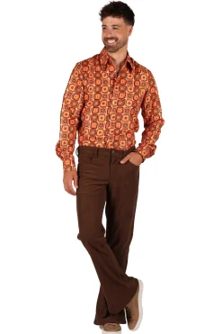 Ribcordbroek 70's voor Heren