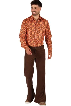 Ribcordbroek 70's voor Heren