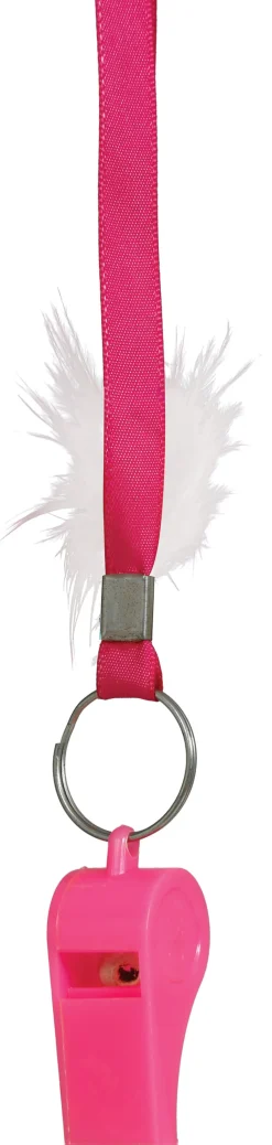 Roze fluitje aan ketting