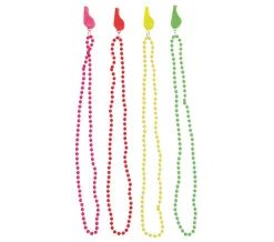 Scheidsrechter fluitjes neon 4st