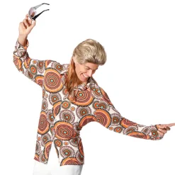 70s circles blouse heren