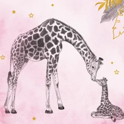 Servetten baby safari pink 20st