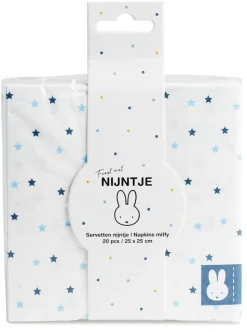 Servetten nijntje baby blauw - roze