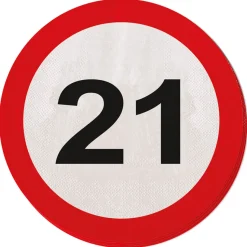 Servetten verkeersbord Leeftijd 20st