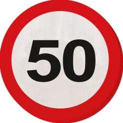 Servetten verkeersbord Leeftijd 20st
