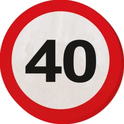 Servetten verkeersbord Leeftijd 20st