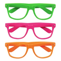 Set van 3 partybrillen zonder glas