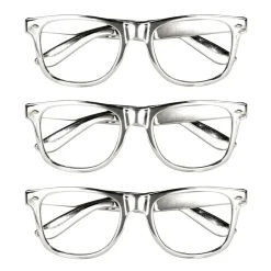 Set van 3 partybrillen zonder glas