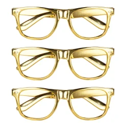 Set van 3 partybrillen zonder glas