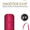 Set van 6 roze shotglaasjes aan ketting