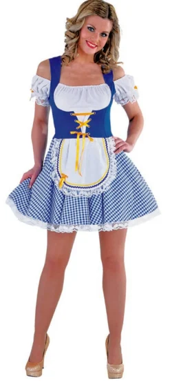 Sexy Dirndl jurk Bayern blauw-wit
