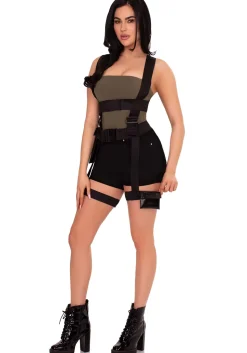 Sexy Utility Agent Kostuum met Harness & Pockets