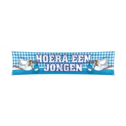 Spandoek hoera een jongen - meisje