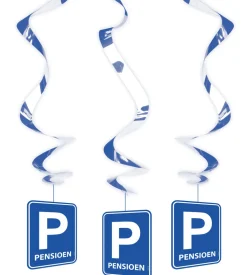 Spiraal Hangdecoratie Pensioen 3st