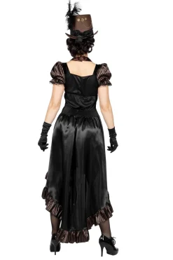 Steampunk dame zwart