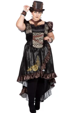 Steampunk dame zwart