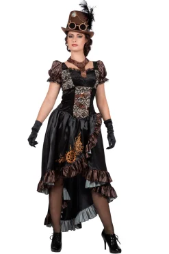 Steampunk dame zwart