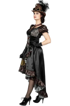 Steampunk dame zwart