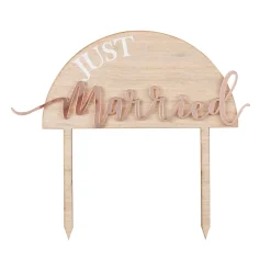 Taartdecoratie Married acryl