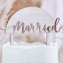 Taartdecoratie Married acryl
