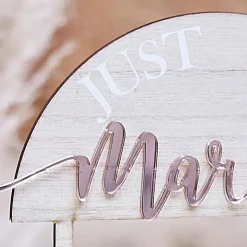 Taartdecoratie Married acryl