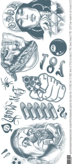 Tattoos FX set Thug Prison