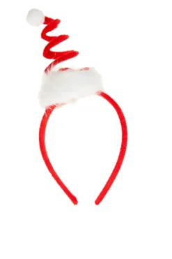 Tiara kerstmuts springveer