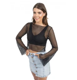 Top Fishnet Flare