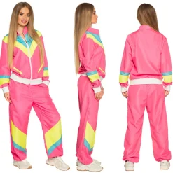 Trainingspak Retro vrouw neon