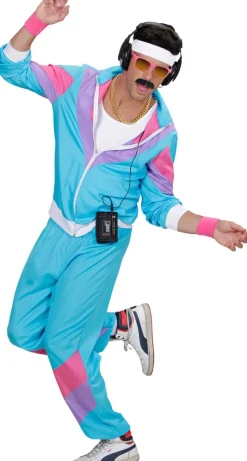 Trainingspak 80s blauw