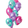 Trosje ballonnen Dino paars 12st
