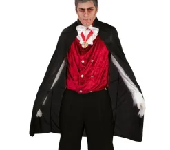 Vampieren cape met rode binnenkraag 110cm