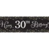 Verjaardag banner personaliseerbaar Sparkling Celebration goud/zilver