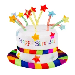 Verjaardagshoed Rainbow pie Happy Birthday