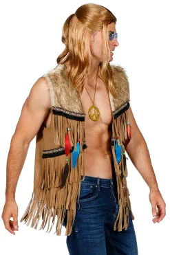 Vest met franjes voor indiaan of hippie